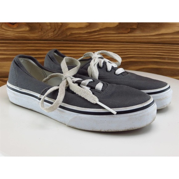 VANS Shoes Sz 13.5 Sneaker‎ Boys Youth Gray Fabric Lace Up Medium - Picture 4 of 11